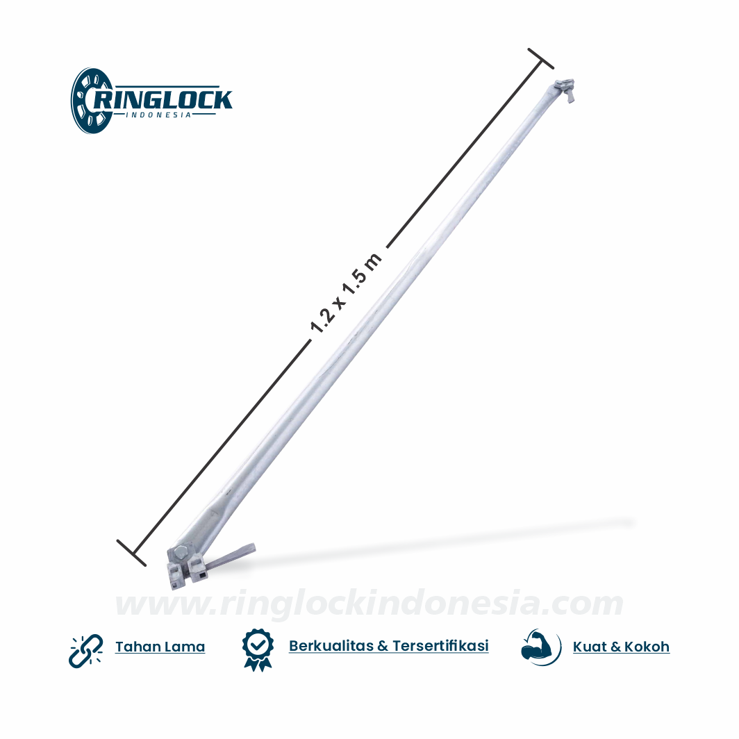 Scaffolding - Scaffolding Ringlock System - Ringlock System - Ringlock diagonal Brace 1.2 x1.5 m - Scaffolding Tangga Mas - www.ringlockindonesia.com - www.tanggamasjayamakmur.com - C1